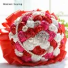 Пакет свадебных цветов с коробкой Романтические розовые букеты из искусственного жемчуга 2024 Свадебные кружевные аксессуары для подружек невесты