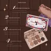 Flower Knows Chocolate 8 Colour Eyeshadow Palette Shimmer Matte Chameleon Pressed Glitter Long Lasting Eye Shadow Maquillage 240312