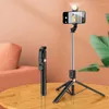 Statuette decorative Treppiede per selfie Stick Supporto per telefono anti-vibrazione per artefatto Pografia integrato con luce di riempimento in streaming live