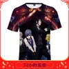 New Japanese Anime Black Deacon? Butler Surrounding Digital Printed Casual Short Sleeved T-shirt