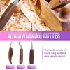 Zestaw rzek obróbki drewna narzędzia Ręka drewniana DIY Peeling Rzeźbiarna łyżka