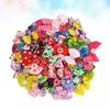 Vêtements de chien 40 pcs Topknot Pet Hair Ties Noël Sto Bows Filles Cadeaux Animaux Bandes Élasticité