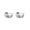 Studörhängen 925 Silverpläterad C -form Piercing Earring for Women Girls Wedding Party Jewelry Gift Pendientes EH1385