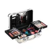 Set Duer Lika Carry Professional 24 Color Eyeshadow Blush Makeup Set Train Case With Pro Make Up Kit och återanvändbar aluminiumlåda