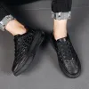 Chaussures Chaussures Chaussures en cuir cool Cushion de baskets accrues de rue Street Crocodile Imprime