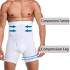 Män kropp shaper kompression shorts bantning formad midja tränare magkontroll trosor modellerande bälte anti chafing boxer byxor 240323