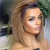 Honigspitzenperücken blonde 13x4 transparente vordere Perücke Kurzer Bob Pixie geschnitten für Frauen Humanes Haar Brasilianische Remy 130nsity Tropfen DHECR 339 Perücken