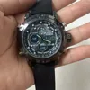Zegarek na ręce mężczyźni oryginalna marka xi podwójna czas obserwuje modę gumową armię wielofunkcyjną sporty chronografu zegarek czarny montre homme