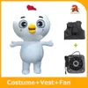 Costumes de mascotte 2m taille adulte Costume de poulet Iatable Costume de poule blanche Costume complet de mascotte déguisements Costumes de scène