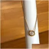 Pendant Necklaces 18K Gold Plated Necklace Dainty 925 Sterling Sier Single Infinity Round Diamond For Women Drop Delivery Jewelry Pend Dhyiq