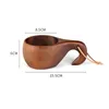 Mokken Handgemaakte Houten Kopjes Thee Koffie Mok Draagbare Outdoor Drinkmelk Cup Met Handvat Home Decor Drinkware