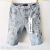 Jeans viola cortometrali da uomo corto designer jeans sine drive marchio viola night club shorts shorts patch di lusso omicidio stesso stile marchio viola 487