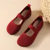 Casual Shoes Women's Lightweight Breathable Flats Sneakers Women Comfortable Soft Knitted Walking 2024