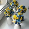 Dekorativa blommor hortensia torkad blomma naturligt färskt bevarad liten bukett bröllop hem bord dekoration accessorie