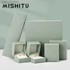 Jewelry Boxes MISHITU Jewelry Box for Ring Necklace Engagement Ring Display Gift Case Packaging Showcase Storage Boxes Wedding Valentines Day L240323