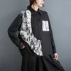 Women's Blouses 2024 In Japanese Style Patchwork Print Long Sleeve Loose Spring Summer Blouse Shirts Street Fashion Women Casual