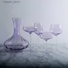 Vinglas Europeiska stil röda vinglas lila bägare glas vinglas glasögon champagne glas kristall blyfri glass glas kopp dricker l240323