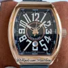 Vanguard v 45 sc dt automatyczna męska zegarek Rose Gold Black Diar Big White Liczba Markery gumowe skórzane paski zegarki 3 style Puret221t