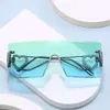 2 szt. Moda luksus designer Nowe bezszkarne okulary przeciwsłoneczne kwadratowy duży rama jednoczęściowy kawałek uwielbiam modne szklanki