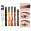 Crayon à sourcils 4 points Maquillajes Para Mujer stylo à sourcils liquide imperméable maquillage longue durée cosmétique Microblade crayon à sourcils