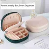 Jewelry Boxes SmartOrganizer 2PCS Half Moon PU Jewelry Storage Box WholeSale Muti-Colors EarringRingNecklace Organizer L240323