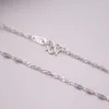 Chains Pt950 Pure Platinum 950 Necklace 2Mmw Tiles Twist Singapore Link For Womens Solid Platinum950 Chain 44Cm Length Jewelry Gift Dr Otyhd