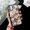 Top Luxury Designers Strass Diamond Phone Cases para iPhone 15 Pro Max 15Plus 14Pro 13 12 11 Designer Bling Fashion Creative Cellphone Case Mobile Shell