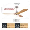 Straight Leaf Lights Simple Electric Living Bedroom Dining Room Fan-Style Ceiling Lamp Freque