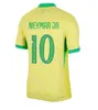 2024 Brazylijska koszulka piłkarska Brasil Neymar Jr Vini L.Paqueta Kaka Casemiro G.jesus Drużyna narodowa dom na wyjeździe Men Kit Kit T.Silva Pele Marcelo 22 24 Mundur koszulki piłkarskiej