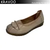 Chaussures kravoo vache tendon seme plate-forme femmes chaussures lotus leaf fleur slipon chaussures nues femelle feme