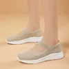 Casual Shoes Women Running Mesh Summer Slip-On Light Walking Sneaker Fitness Sport Mary Jane Flats Comfortable Black Size 35-42 Loafers