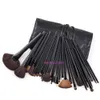 Brand New 32 em 1 Black Makeup Brushes Set Kits Profial Face Cosméticos Batom Eyeshadow Powder Brushes com saco F5C5 #