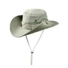 Cappelli a tesa larga Bucket Cappello a secchiello impermeabile estivo da uomo Boonie protezione UV esterna ampio Panama caccia escursionismo pesca secchielli da sole 24323