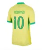 Spelarfans 2023 2024 2025 Soccer Jerseys Brazils Football Casemiro Richarlison Rodrygo Raphinha Vini Jr Endrick L.Paqueta G.Jesus Brasil National Men Kids Shirt 4xl