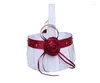 Flores decorativas 1 pçs festival casamento branco flor à mão criança dispersão cesta suprimentos conjunto de plástico tecido noiva