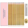 12pcs Eyebrow Pencil Waterproof Sweatproof Lg-lasting Not Easy To Decolorize Growth Make-up Artist Dedicated Tools Accories 75iO#