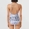 Women's Swimwear Designer Brand Bu13 New Swimsuit Stripe Milky White Three-point Backless Bikini One-piece 3YCN