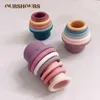 Sorting Nesting Stacking toys Baby silicone stacked cup multifunctional rainbow tower puzzle toy fine motor skills childrens educational 240323