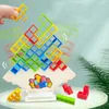 Sortowanie gniazdowania Łapy Tetra Tetra Tower Bude Building Bilans Zgromadzenie Puzzle Board Childrens Zabawki 24323