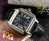 تاريخ اليوم التلقائي Carti Wrist Watches for Men Mens اثنان ثلاثة إبر كوارتز عالية الجودة أعلى رفاهية مصممة مشهورة على مدار الساعة مربع هدايا ساعة الرومانية الرومانية