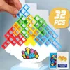 Sortera häckning Stapling Toys Rebrix Tower Balanced Stacked Block Game Balance Puzzle Board Assembly Childrens Education Toy Set 24323