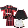 2006 20007 2013 2014 retro MALDINI KAKA crianças conjuntos de camisa de futebol milan RONALDINHO NESTA PIRLO INZAGHI BALOTELLI AC vintage clássico futebol crianças meninos meninas camisa