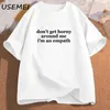 Koszulka damska Don't Am Invent Me Jestem koszulką empatii Awwot Bawełniana T-shirt z krótkim rękawem. Co ciekawe, koszulka damska 240323