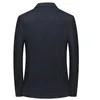 Abiti da uomo 2024 Primavera Autunno Inverno Uomo Blazer di lana Nero Grigio Navy Piccolo modello a scacchi Giacca Completo di lana di pecora Abiti Abbigliamento maschile