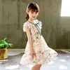 Mädchenkleider Kleid Mädchen Sommer Party Kinder Chiffon Prinzessin Kleid Coole erfrischende Blume Kinderkleidung 2 bis 12 Jahre altes Baby Freizeitkleid 24323