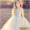 Flickklänningar tjej maxi klänning båge voile prinsessan fest kläder baby födelsedag elegant lång 2 6 8 10 11 12 13 14 år gammal droppleverans oteid