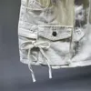 Vários bolsos irregular carga denim saia verão sexy a linha hip saias gótico moda preto mini saia streetwear 240314