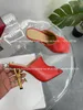 Pantofole stile europeo e americano 2024 sandali da donna con tacco alto in vera pelle estiva moda sandalo rosso sexy da donna