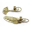 Candle Holders Scandinavian Style Metal Leaf Holder Wall Decoration Elegant Gold Hanging Pendant Home Party Favors