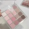 Holdlive 16Color Eyeshadow Palette Longlasting من السهل تلوين اللؤلؤ اللؤلؤ اللامع بريق اللون الوردي بني ماكياج حلو 240318